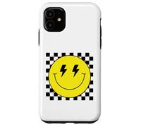 Camisa de Cara Sonriente Amarilla con Ojos de Rayo a Cuadros Carcasa para iPhone 11