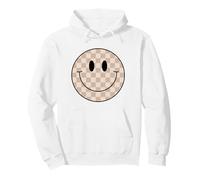 Camisa de Cara Sonriente con patrón a Cuadros Happy Peace Smiling Face Sudadera con Capucha