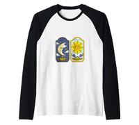 Camisa de Cartas del Tarot La Luna y el Sol Símbolos de la Carta del Tarot Impresionante Camiseta Manga Raglan