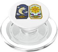 Camisa de Cartas del Tarot La Luna y el Sol Símbolos de la Carta del Tarot Impresionante PopSockets PopGrip para MagSafe