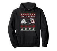 Camisa de Caza de Ciervos, suéter Feo de Navidad de Santa Hunter Sudadera con Capucha