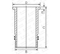 GOETZE ENGINE 15-451040-00 Camisa del cilindro
