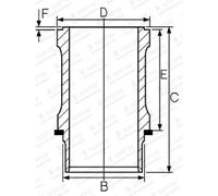 GOETZE ENGINE 15-570060-00 Camisa del cilindro