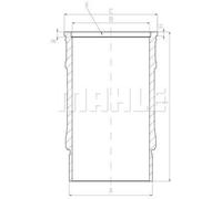 Camisa de cilindro MAHLE 001 LW 00143 001