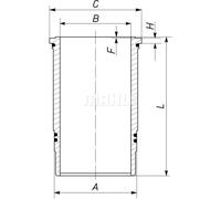 Camisa de cilindro MAHLE 037 LW 00106 001