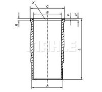 Camisa de cilindro MAHLE 061 LW 00120 001