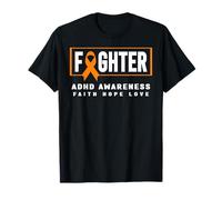 Camisa de Combate con TDAH - Cinta Naranja, concienciación sobre el TDAH Camiseta