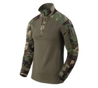 Camisa de combate Helikon-Tex MCDU Ripstop con refuerzo de codo Woodland