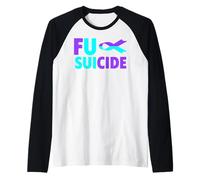 Camisa de Conciencia del Suicidio de la Mierda - Conciencia de prevención del Suicidio Camiseta Manga Raglan