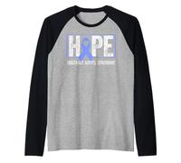 Camisa de concienciación del IBS - Síndrome del intestino Irritable de Hope IBS Camiseta Manga Raglan