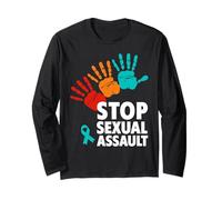 Camisa de concienciación sobre agresión Sexual - Detener la agresión Sexual Manga Larga