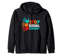 Camisa de concienciación sobre agresión Sexual - Detener la agresión Sexual Sudadera con Capucha