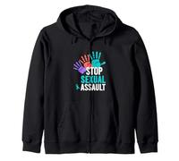 Camisa de concienciación sobre agresión Sexual - Detener la agresión Sexual Sudadera con Capucha