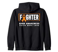 Camisa de concienciación sobre el TDAH - Cinta Naranja, Luchador de Conciencia sobre el TDAH Sudadera con Capucha