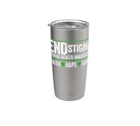 Camisa de concienciación sobre salud mental - Salud mental acabar con el estigma Vaso térmico de acero inoxidable de doble pared