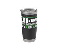 Camisa de concienciación sobre salud mental - Salud mental acabar con el estigma Vaso térmico de acero inoxidable de doble pared