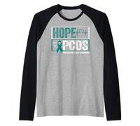 Camisa de concientización sobre el SOP Hope PCOS Síndrome de Ovario poliquístico Camiseta Manga Raglan
