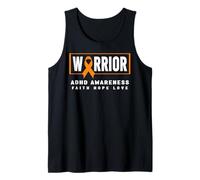 Camisa de concientización sobre el TDAH - Cinta Naranja, Guerrero de Conciencia sobre el TDAH Camiseta sin Mangas