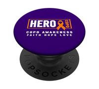 Camisa de concientización sobre la EPOC - Camisa de héroe de la EPOC, Conciencia sobre la PopSockets PopGrip Adhesivo