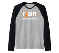Camisa de concientización sobre la EPOC - Cinta Naranja, Lucha contra la Conciencia de la EPOC Camiseta Manga Raglan