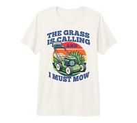 Camisa de Corte de césped Grass is Calling Funny Gardening Dad Gift Camiseta Premium