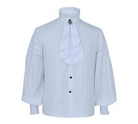 Camisa de corte gótica masculina Dobladillo de cuello levantado Blusa de ma | Camisas Polo Azul Tshirt Vestir Pico Cortas Térmica Antisudor Negras Sudaderas Invierno Oxford Plomo