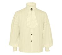 Camisa de corte gótica masculina Dobladillo de cuello levantado Blusa de ma | Camisas Polo Azul Tshirt Vestir Pico Cortas Térmica Antisudor Negras Sudaderas Invierno Oxford Plomo