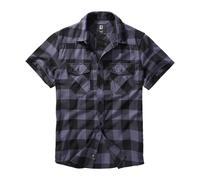 Brandit Checkshirt Camisa de manga corta, negro-gris, tamaño 4XL para Hombres