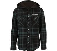 Camisa De Cuadros Brandit Iron Maiden Con Capucha Eddy Para Hombre Heavy METAL