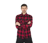 Brandit Check Shirt Long Sleeve, color: red/black, size: M