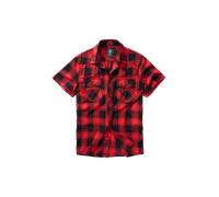 Brandit Check Shirt Short Sleeve, color: red/black, size: XL