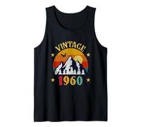 Camisa de cumpleaños para Hombres y Mujeres de 66 años Retro Vintage 1960 Camiseta sin Mangas