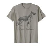 Camisa de dibujo de pastor alemán Camiseta