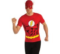 Camisa De Disfraz De Adulto DC The FLASH Con Máscara | Grande