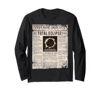 Camisa de Eclipse Solar periódico Total Eclipse gráfico Divertido Manga Larga