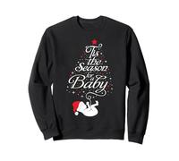 Camisa de Embarazo con árbol de Navidad Esperando bebé Navidad Sudadera