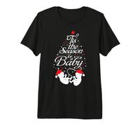 Camisa de Embarazo de árbol de Navidad Esperando Gemelos Navidad Camiseta Premium