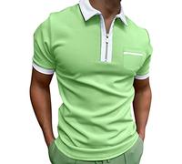 Camisa de encaje para hombre azul con cordones 3D digital monocolor manga corta top camiseta top reloj hombre retro, Wh3, M