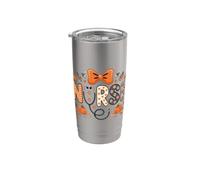 Camisa de enfermera de otoño para mujer Thankful Grateful Blessed Vaso térmico de acero inoxidable de doble pared