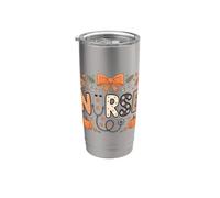 Camisa de enfermera de otoño para mujer Thankful Grateful Blessed Vaso térmico de acero inoxidable de doble pared