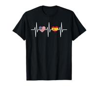 Camisa de Estados Unidos España Heartbeat America Bandera Española Corazón Camiseta
