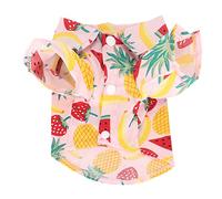 Camisa de Estampado de Fruta para Perros Aprendible Ropa de Mascota Linda de Moda para la Primavera de Verano (S)