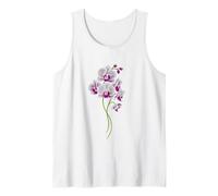 Camisa de Flores de orquídea Flor de orquídea Blanca Camiseta sin Mangas