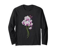 Camisa de Flores de orquídea Flor de orquídea Blanca Manga Larga