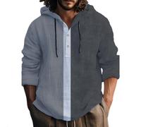 Camisa de franela para hombre 2024 Navidad 4444, manga larga, casual, con capucha, primavera y otoño, manga larga, 3D, impresa, 2025, camiseta de manga larga para hombre, Morado (, XL