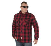 Camisa de Franela West Coast Choppers Dominator Riding Refuerzo Aramida Rojo-Negro M