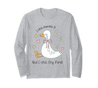 Camisa de Ganso Llorando Linda y Divertida Apoyo Emocional Humor Animal Manga Larga