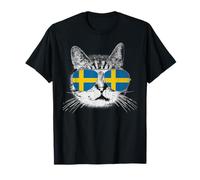 Camisa de gato con bandera de Suecia Country Retro Hombres Mujeres Niños Regalo Camiseta