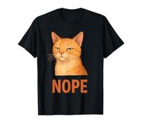 Camisa de Gato persnickety Divertida Que da el Aspecto Nope Camiseta