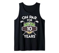 Camisa de Golf de cumpleaños a la par para 10 años de Regalo Que Cumple 10 años Camiseta sin Mangas